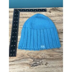 Oakley Beanie Toque Adult One Size Teal Blue Cable Knit Acrylic Ski Skate Y2K